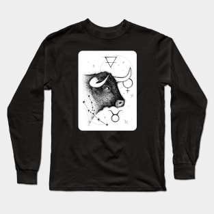 Taurus Zodiac Sign Long Sleeve T-Shirt